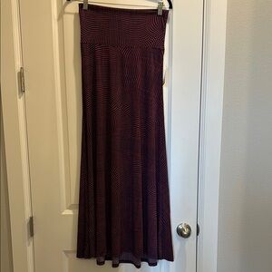 Lularoe Maxi skirt dark navy and pink